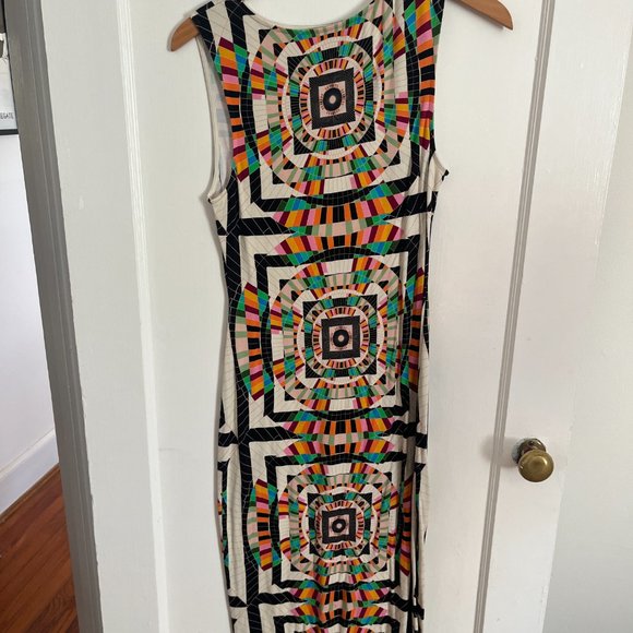 Mara Hoffman Geometric Print Fitted Midi Dress - Small - Picture 3 of 4